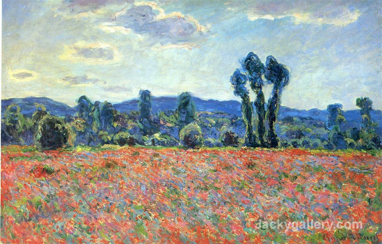 Poppy Field in Giverny by Claude Monet paintings reproduction